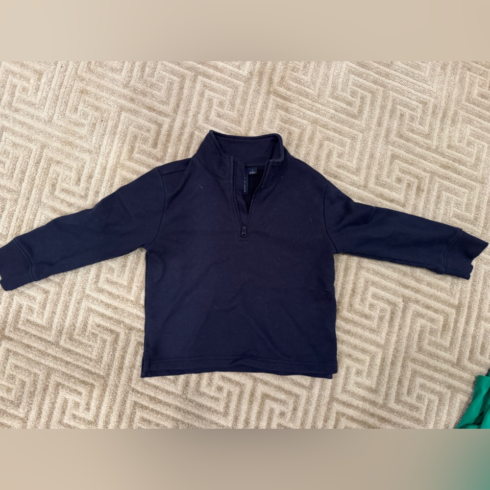 Janie & Jack -Navy Half-Zip Pullover Sweatshirt